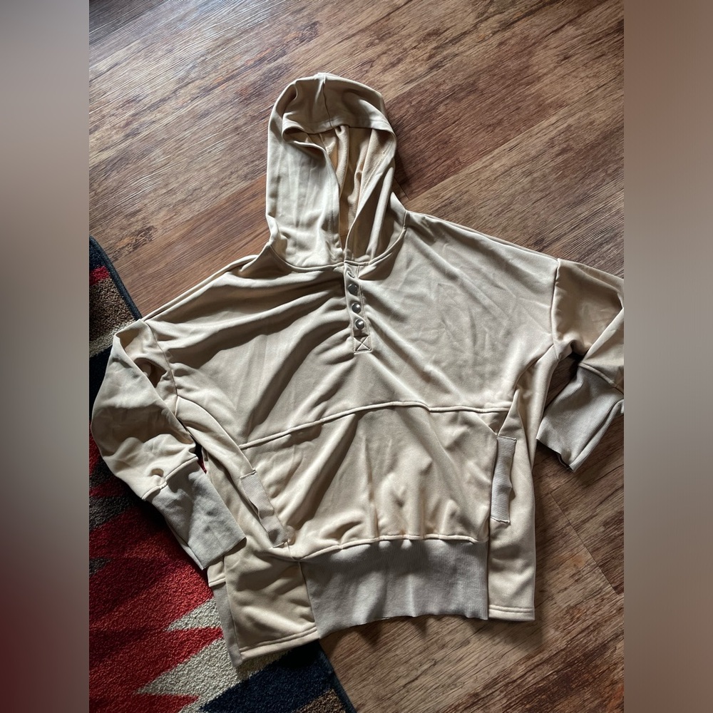 Tan colored hoodie